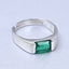 CLARA Real 925 Sterling Silver Emerald Band Ring 