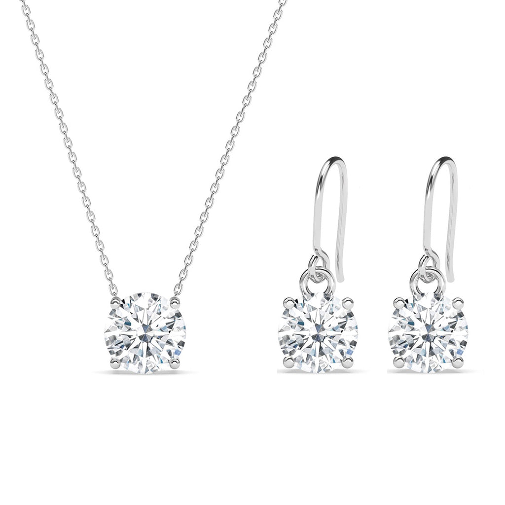 Silver Gia Classic Solitaire Jewellery Set