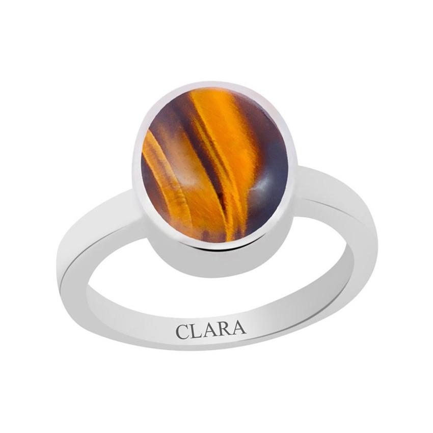 Certified Tiger Eye Elegant Silver Ring 4.8cts or 5.25ratti