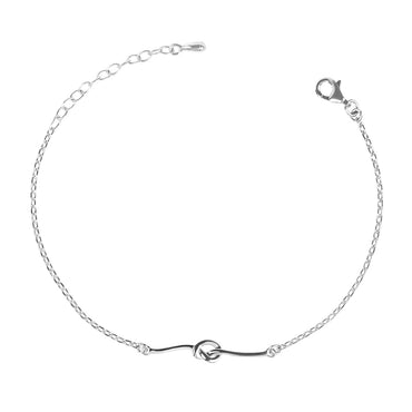 CLARA 925 Sterling Silver Knot Bracelet