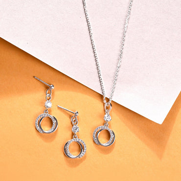 Silver Circle of Joy Jewellery Set 