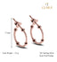 CLARA 925 Sterling Silver Roza Hoop Earring Rose or Yellow Gold Plated Gift for Women & Girls