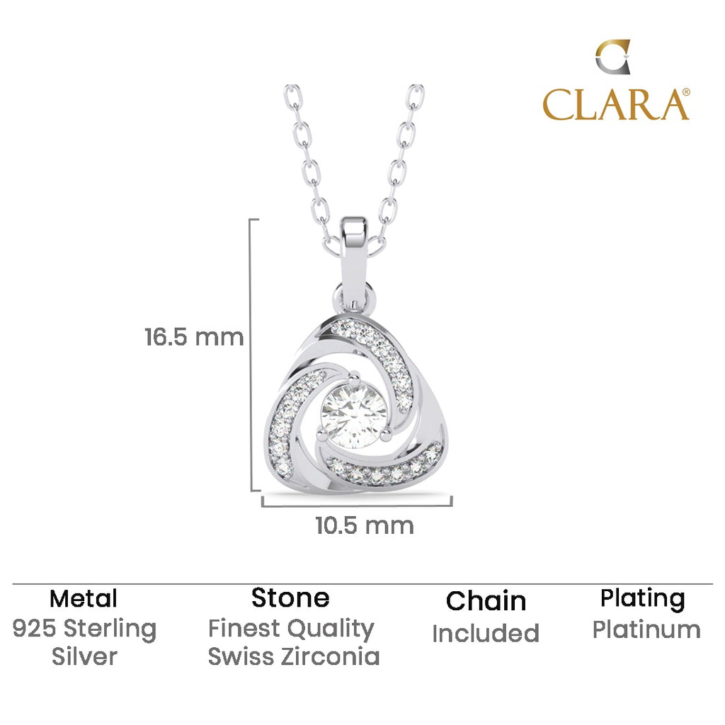 Silver Bianca Solitaire Pendant Chain