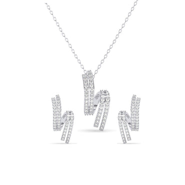 Silver Curl Jewellery Set