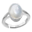 Certified Moonstone 6.5cts or 7.25ratti 92.5 Sterling Silver Adjustable Ring