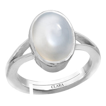 Certified Moonstone 4.8cts or 5.25ratti 92.5 Sterling Silver Adjustable Ring