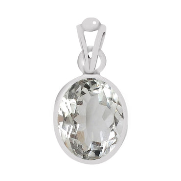 Certified Crystal (Isphetic) Silver Pendant 8.3cts or 9.25ratti