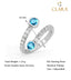 CLARA Pure 925 Sterling Silver Stylish Finger Ring with Adjustable Band 