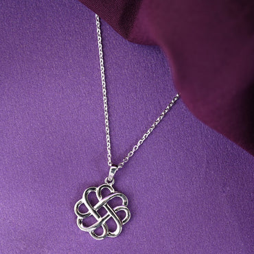 Silver Adiva Pendant Chain Necklace