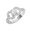 CLARA 925 Sterling Silver Size Adjustable Anya Solitaire Promise Ring