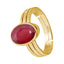 CLARA Certified Original Ruby Manik Gemstone 3.25 to 10.25 ratti or 3 to 9.3 carat Panchdhatu adjustable Ring for Men & Women