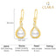 Silver Esin Real Pearl Drop Earrings