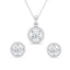 Silver Halo Round Solitaire Jewellery Set