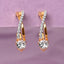 CLARA 925 Sterling Silver Twisted Hoop Bali Earrings Gold Rhodium Plated, Swiss Zirconia Gift for Women & Girls