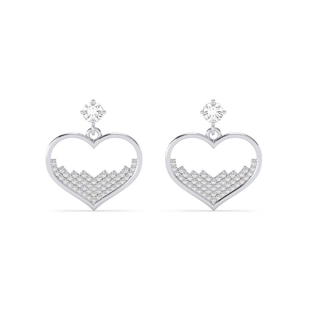 Silver Cuore Heart Earrings 