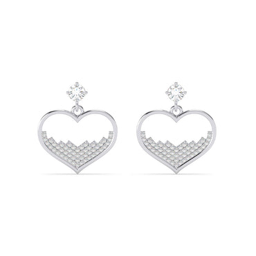 Silver Cuore Heart Earrings