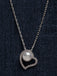 Clara 92.5 Sterling Silver Heart Shape Real Pearl Pendant with Chain Gift for Women and Girls