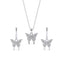 Silver Fia Butterfly Jewellery Set  