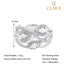 CLARA Pure 925 Sterling Silver Cocktail Finger Ring with Adjustable Band 