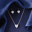 Silver Heart's Desire Solitaire Jewellery Set