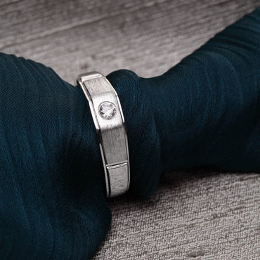 CLARA Pure 925 Sterling Silver Rocco Adjustable Ring Gift for Women and Girls | Partial Matte Finish