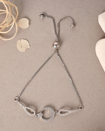 CLARA 925 Pure Silver Stylish Hand Bracelet