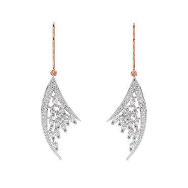 CLARA 925 Sterling Silver Lily Dangler Earrings 