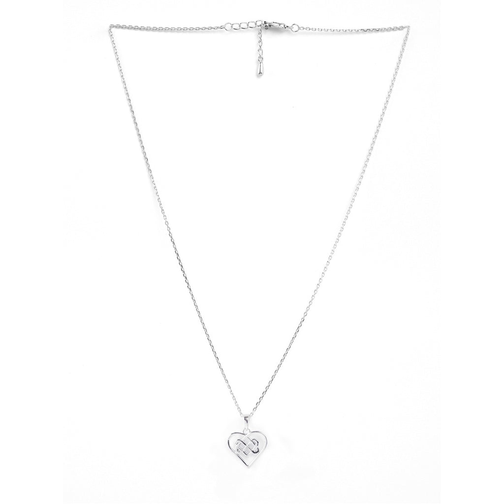 Silver Atiya Heart Pendant Chain Necklace