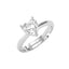 CLARA 925 Sterling Silver Size Adjustable Orla Classic Heart Solitaire Ring 