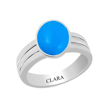 Certified Turquoise Firoza Stunning Silver Ring 6.5cts or 7.25ratti