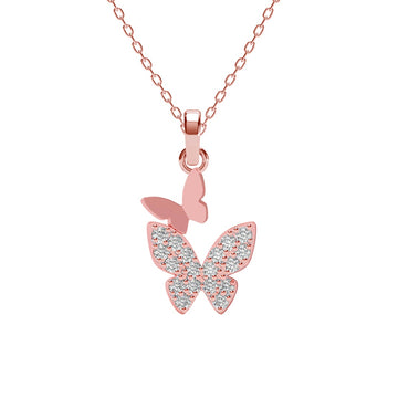 Silver Fairy Butterfly Pendant Chain