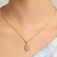 CLARA 925 Sterling Silver Petra Pendant Chain Necklace 