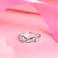 CLARA 925 Sterling Silver Size Adjustable Eve Infinity Love Daily Wear Ring | Platinum Plated