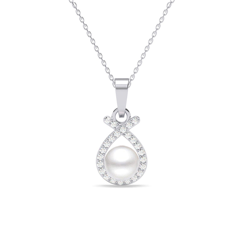 Silver Asal Freshwater Pearl Pendant Chain