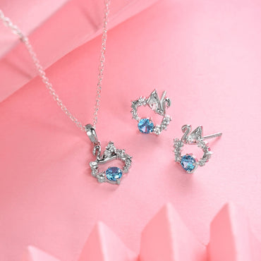 Silver Iconic Swan Jewellery Set 