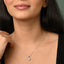 Silver Zilvia Heart Solitaire Pendant Chain