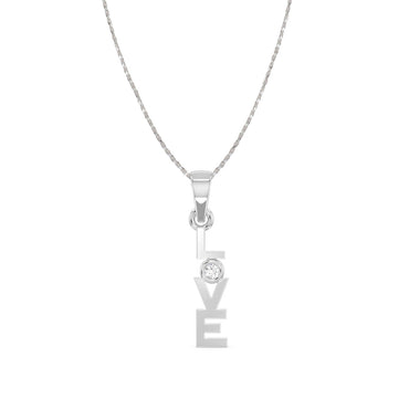 CLARA 925 Sterling Silver Love Pendant Chain Necklace 