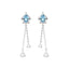 Silver Elsa Solitaire Dangler Earrings