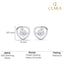 Silver Zola Heart Stud Earrings