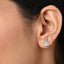 Silver Ginkgo Leaf Stud Earrings