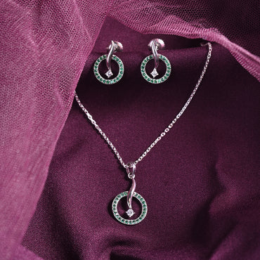 Silver Verde Jewellery Set