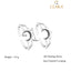 CLARA 925 Sterling Silver Moon Toe Rings Pair 