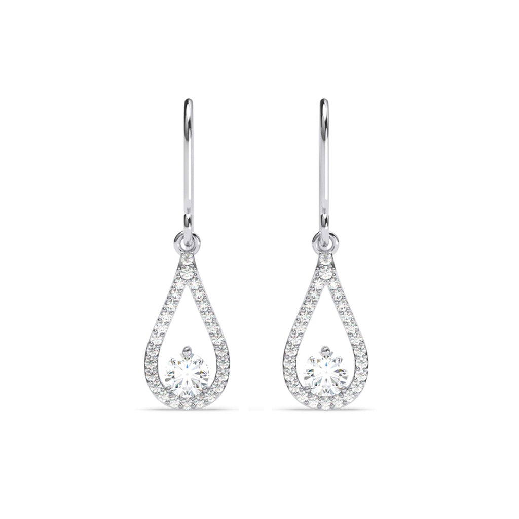 Silver Teardrop Dangler Earrings