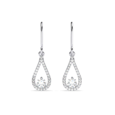 Silver Teardrop Dangler Earrings