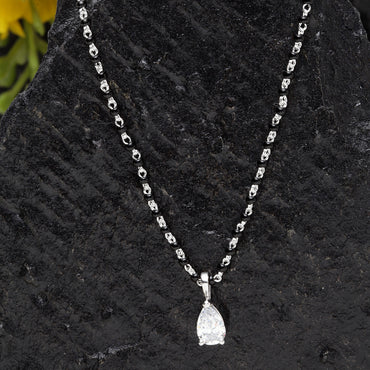 Silver Pear Mangalsutra