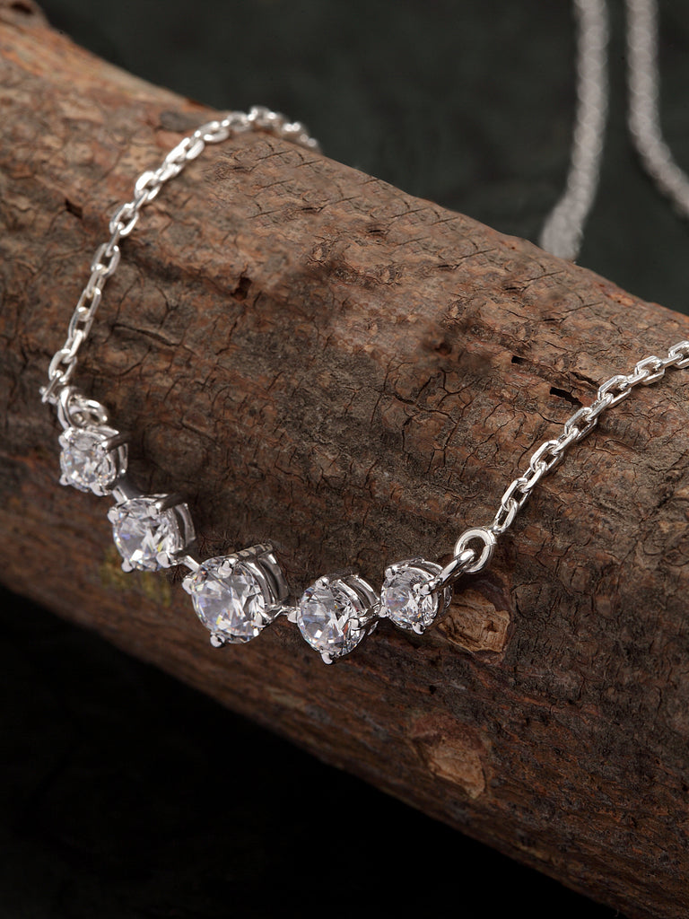 1 Carat Diamond Pendant in White Gold | KLENOTA