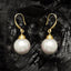 Clara 92.5 Sterling Silver Gold Plated Pearl Earrings Gift for Women and Girls