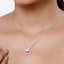 Clara 92.5 Sterling Silver Heart Shape Real Pearl Pendant with Chain Gift for Women and Girls