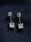Clara 925 Sterling Silver and Cubic Zirconia Dangle & Drop Fleur Earring With Screw Back for Women & Girls