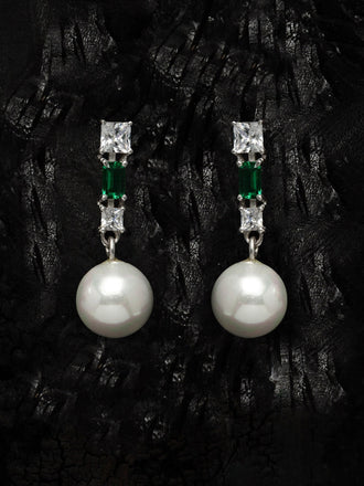 Silver Pearl Earrings